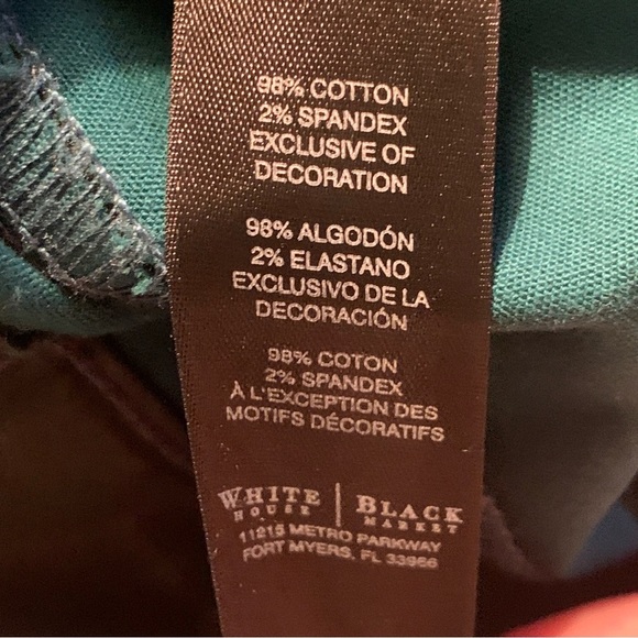 White House Black Market Green Coated Skimmer Pants - Picture 8 of 11